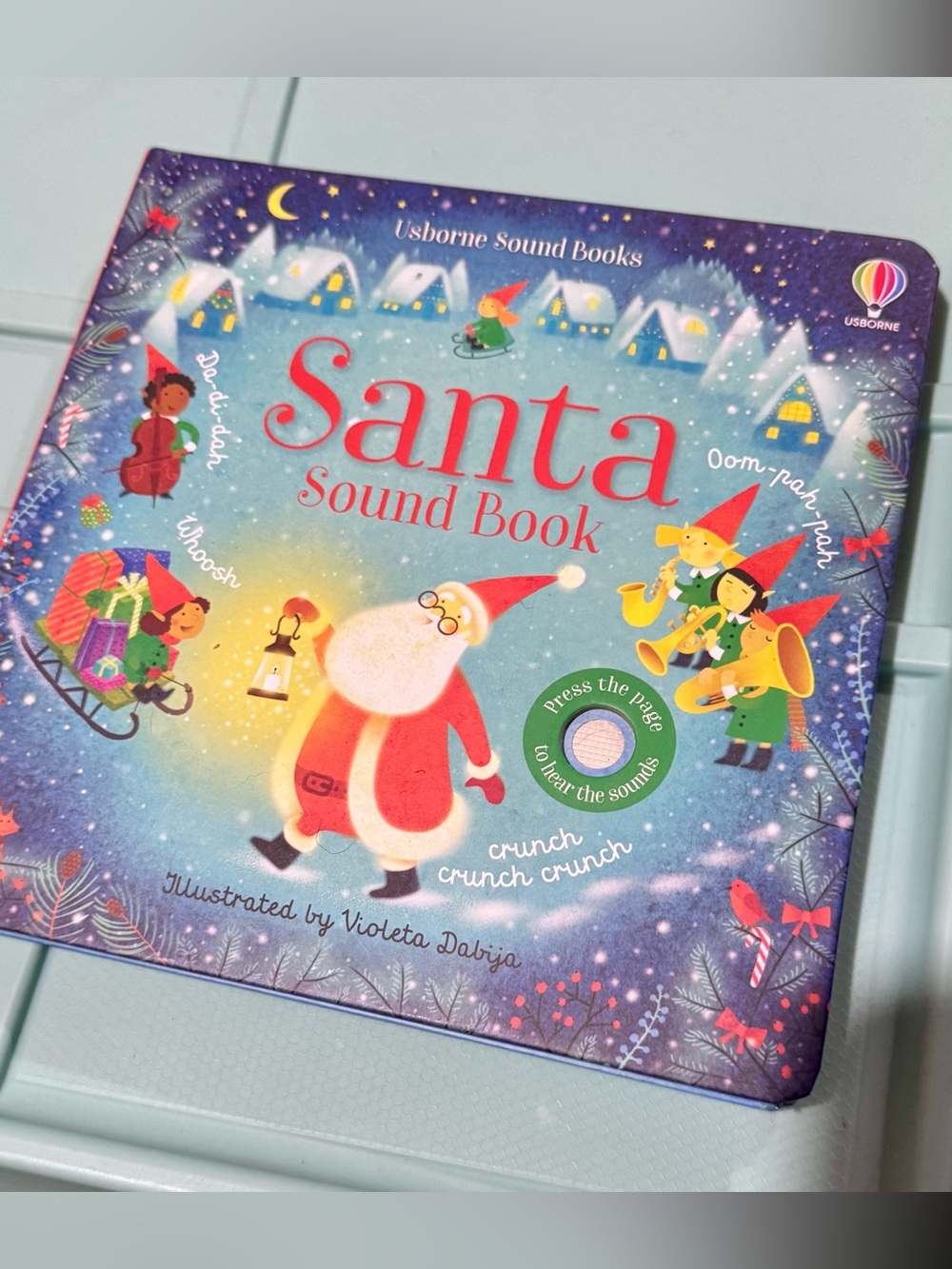 Usborne Santa Sound Book - Blue and Red Holiday Learning Toy